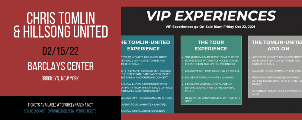 Chris Tomlin & Hillsong United [CANCELLED] at Barclays Center